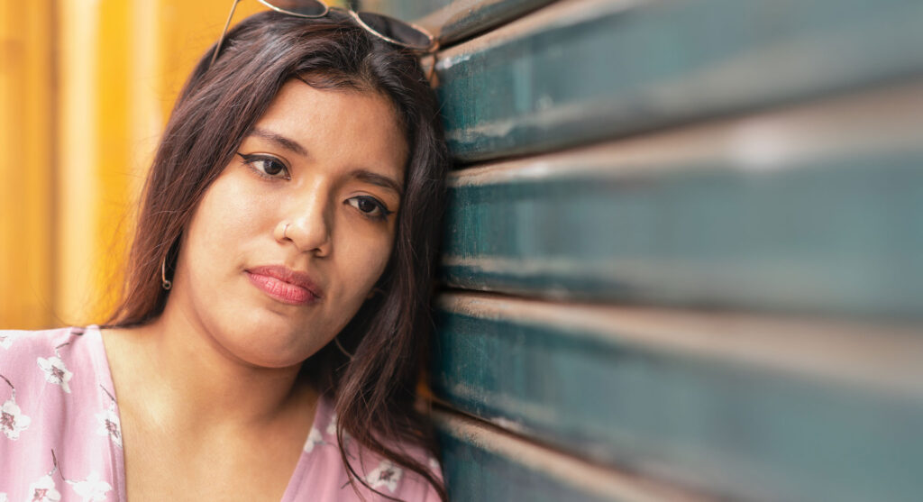 woman thinking about alternatives to abortion