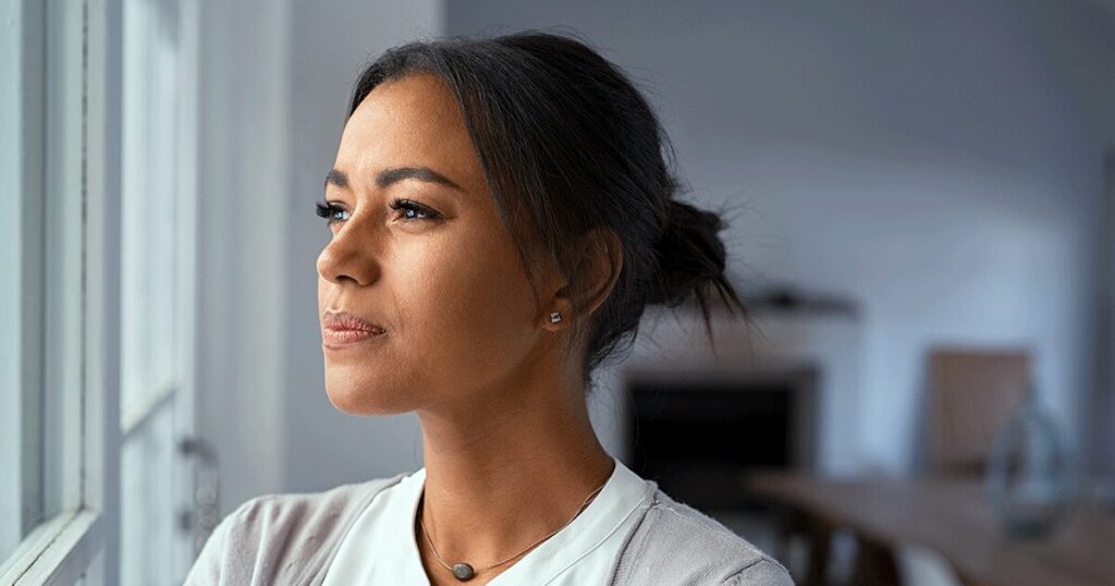 a woman trying to side on her pregnancy options